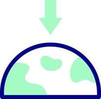 A globe with an arrow pointing up vector