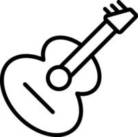 Guitar icon outline vector