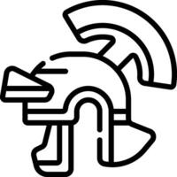 A black and white drawing of a helmet vector