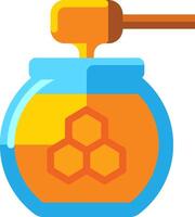 Honey jar with honey and honeycomb vector