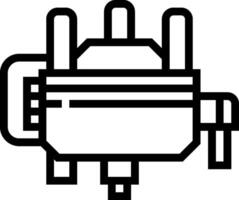 A black and white drawing of a device vector