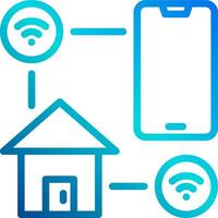 Home automation with smart home devices vector