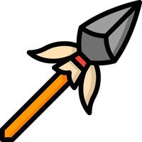 A cartoon weapon with a long handle vector