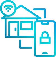 Home security with wifi and smart lock vector