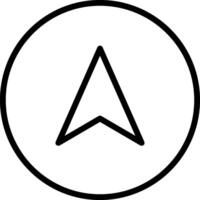 A black and white logo of an arrow pointing in a circle vector