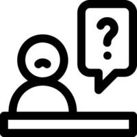 A man with a question mark on his head vector