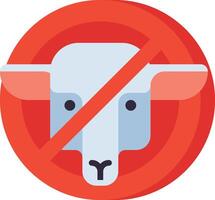 A no sheep sign on a white background vector