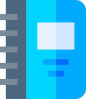 A blue notebook with a white background vector