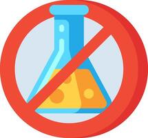 A no alcohol sign with a flask in it vector