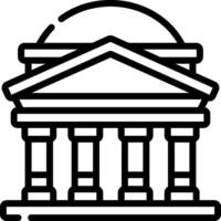 A building with columns and a dome vector