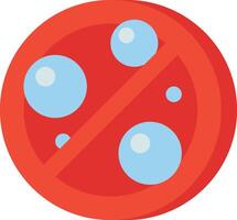 A no bubble sign with bubbles on it vector