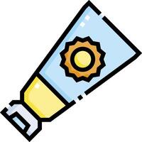 A tube of toothpaste with a yellow star on it vector