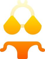 An orange bikini and a pair of glasses vector