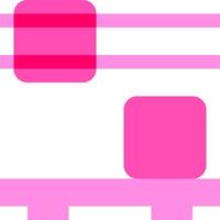 A pink square with a line through it vector