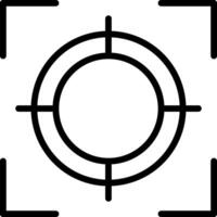 A black and white image of a camera lens vector