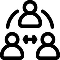 A group of people are connected to each other vector