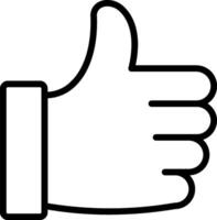 A thumbs up icon on a white background vector
