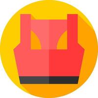 A red bra with a black strap on it vector
