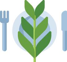 A plate with a fork and knife on it vector