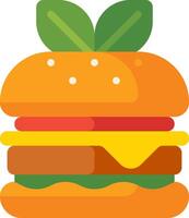 A hamburger with lettuce and cheese on it vector
