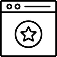 A black and white icon of a star on a computer vector