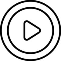 Play button icon in a circle vector