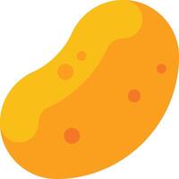 A yellow bean icon on a white background vector
