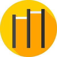 A flat icon of a ladder on a yellow background vector