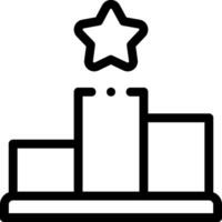A star on top of a podium with a building in the background vector