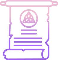 A scroll with a celtic symbol on it vector