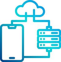 Cloud computing and mobile devices vector