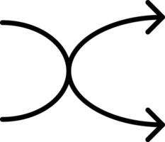 Two arrows pointing in opposite directions vector