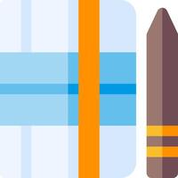 A pencil and a notebook with a blue stripe vector