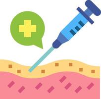 A syringe is being used to inject a patient vector
