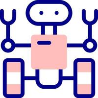 A robot with a wrench in its hand vector