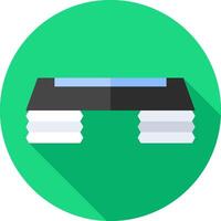 A flat icon of a stack of books vector