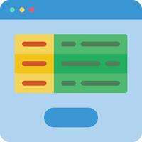 A colorful, flat icon of a web page vector