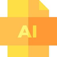 Ai icon with yellow background vector