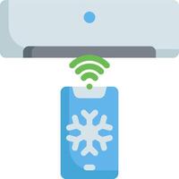 Air conditioner with snowflake vector