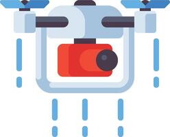 A drone with a camera and a camera vector