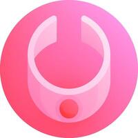 A pink ring with a red dot in the center vector