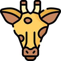 A giraffe head with a brown spot on its face vector