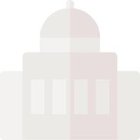 A white building with a dome on top vector