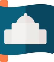 A flat icon of a building with a dome on top vector