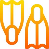 Two orange and yellow fins on a white background vector