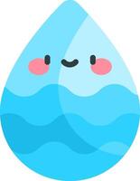A cute water drop with a smile vector