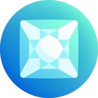 A blue square with a diamond in the center vector
