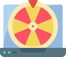 A laptop with a dart on it vector