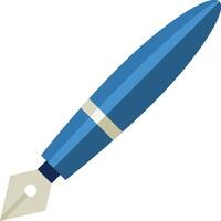 A blue pen with a writing nib on it vector