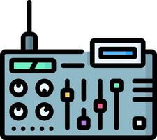 A radio with a microphone and a speaker vector